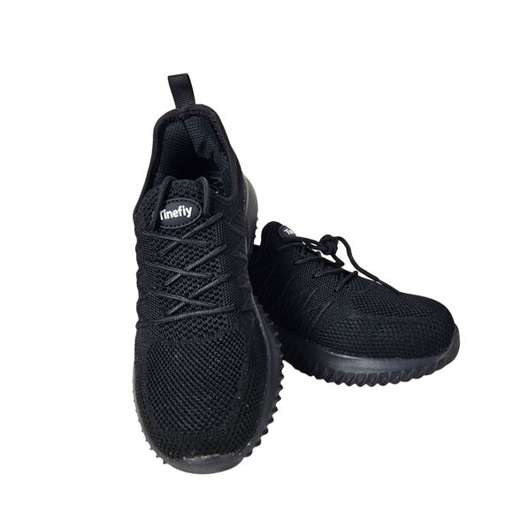 Tinelfy Womens Size 5.5-6 Black Steel Toe Shoes Lightweight & Slip-Resistant - Picture 6 of 15